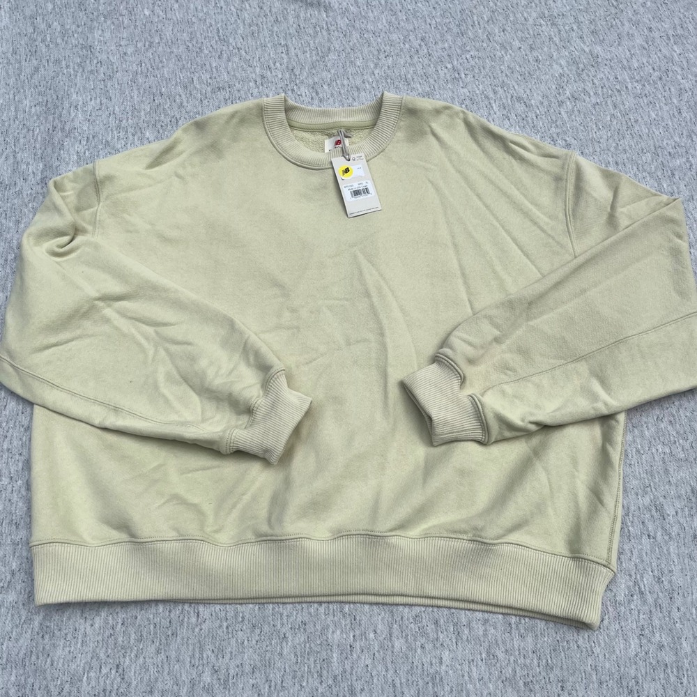 New Balance Made in USA Crewneck Sweatshirt Moonrock Beige XL WT51563 NWT